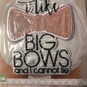 Glitter Pink Bow Patch - BIG BOWS and I cannot lie
